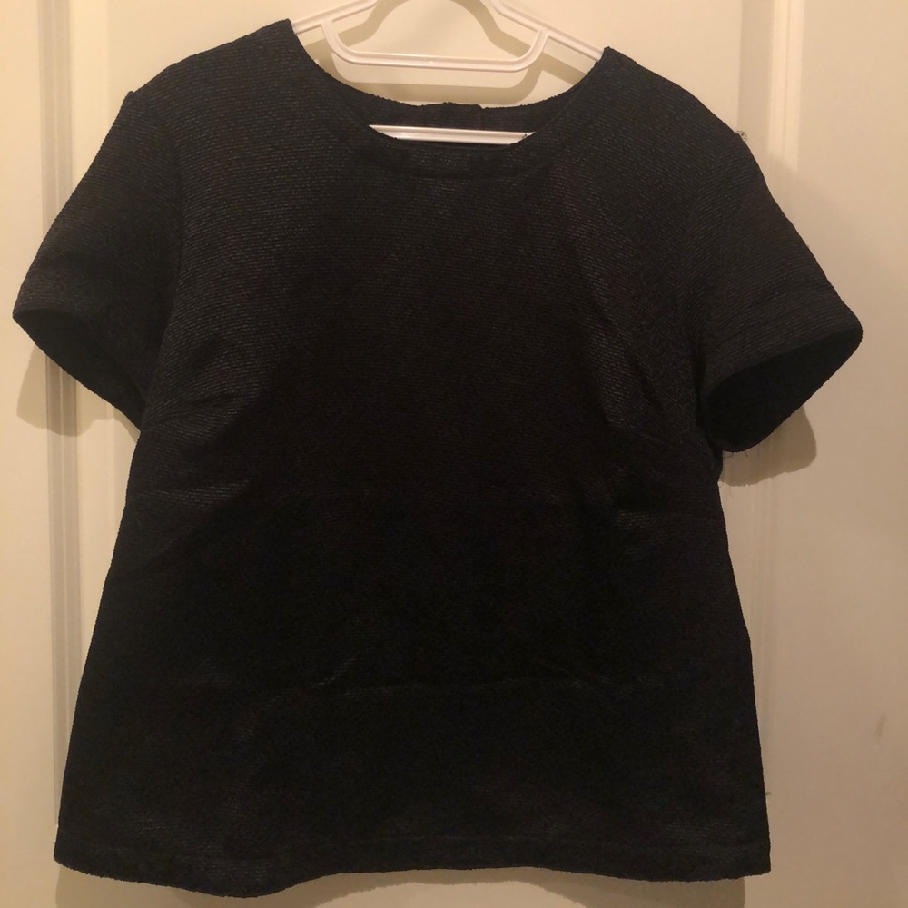 Calvin Klein textures black short sleeve top